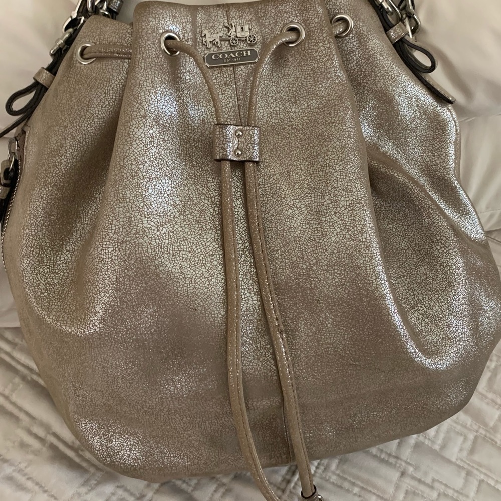 Coach Authentic platinum Bucket Bag